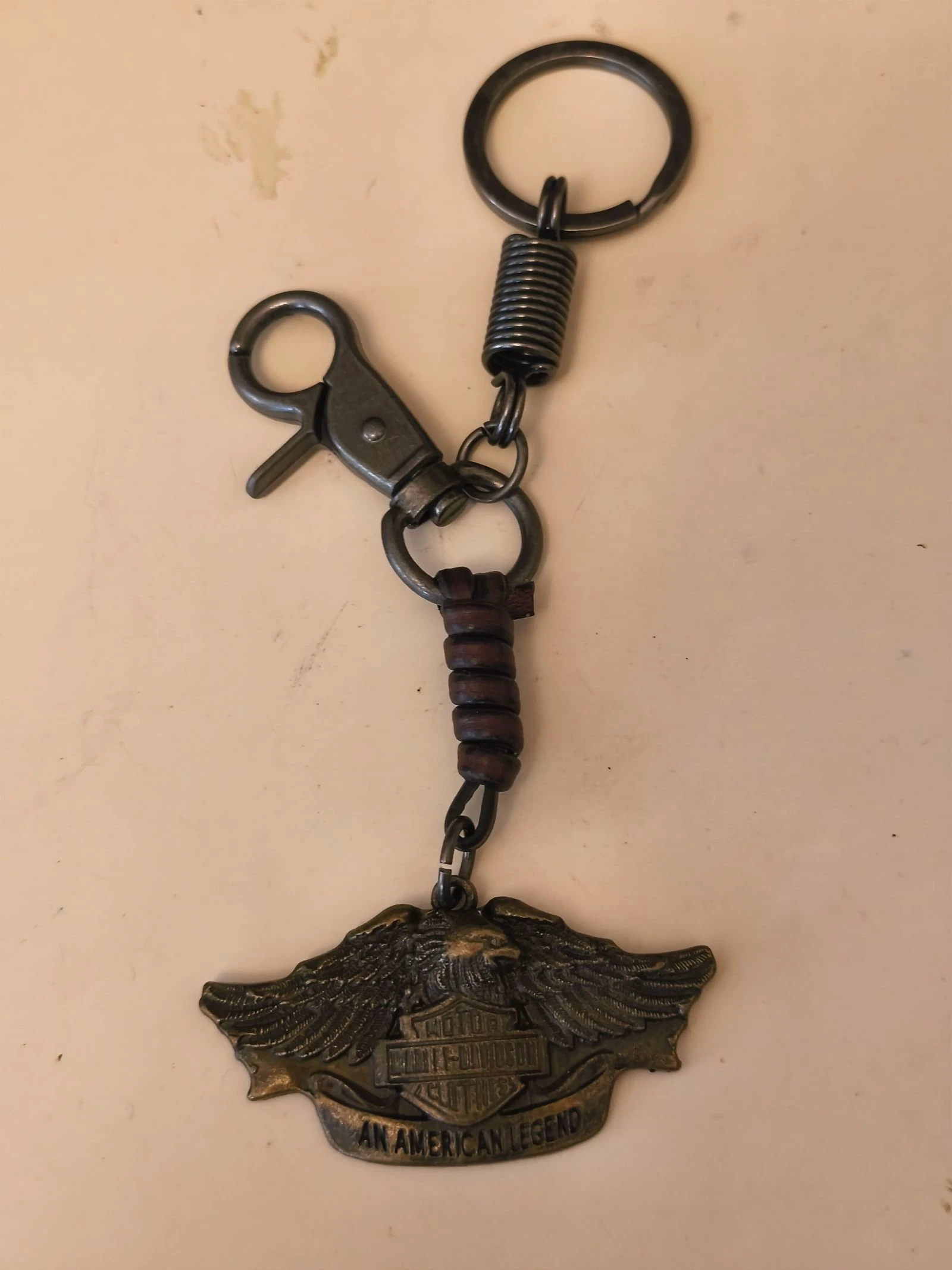 Quatre porte-clés en métal et cuir Harley Davidson – photo 5